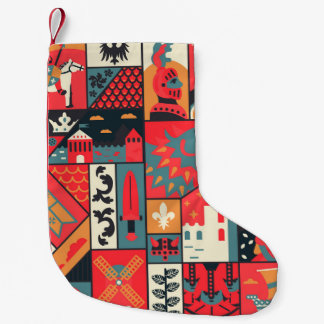 Meia De Natal Pequena Elegância medieval: Design de padrão sem costura