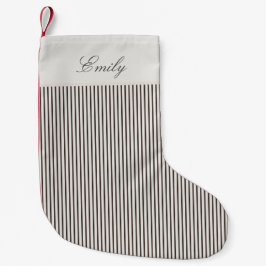 Meia De Natal Pequena Elegante Brown Striped Christmas Stocks
