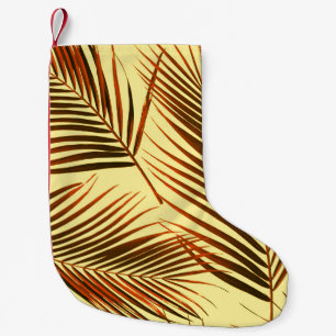 Meia De Natal Pequena Elegante Design de padrão de repetição de palma