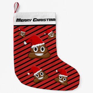 Meia De Natal Pequena Emoji do tombadilho do Natal