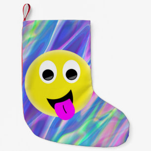 Meia De Natal Pequena emoji holograma de natal de natal