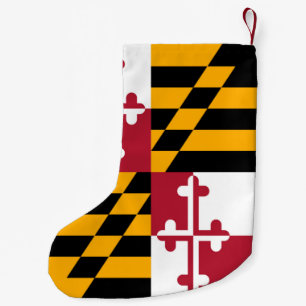 Meia De Natal Pequena Ênfase de Cores de Sinalizador de Maryland