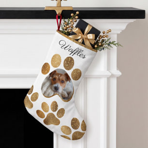 Meia De Natal Pequena Enfeite de Natal com Foto de Pet Personalizado com