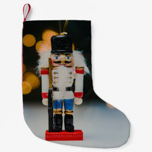 Meia De Natal Pequena Enfeite natalino clássico quebra-nozes do Slippery