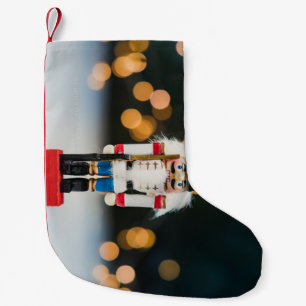 Meia De Natal Pequena Enfeite natalino quebra-nozes clássico do Slippery