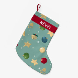 Meia De Natal Pequena Enfeites de natal. Personalizável com nome.