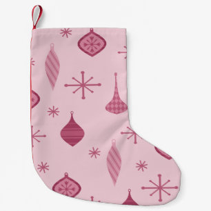 Meia De Natal Pequena Enfeites de natal Retro Vermelho