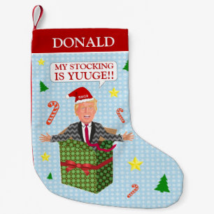 Meia De Natal Pequena Engraçado Donald Trump Natal Justo Humor Polític