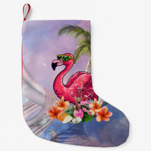 Meia De Natal Pequena Engraçado flamingo