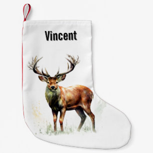 Meia De Natal Pequena Enorme Deer