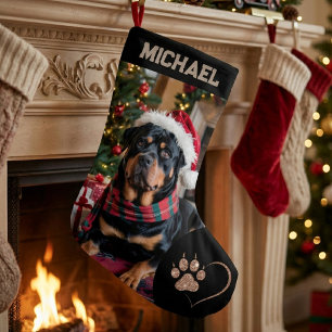 Meia De Natal Pequena enviar imagem Cachorro Foto Personalizada texto Pe