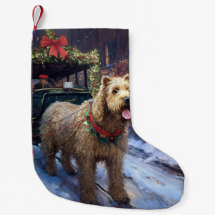 Meia De Natal Pequena Época Festiva de Natal do Wheaten Terrier