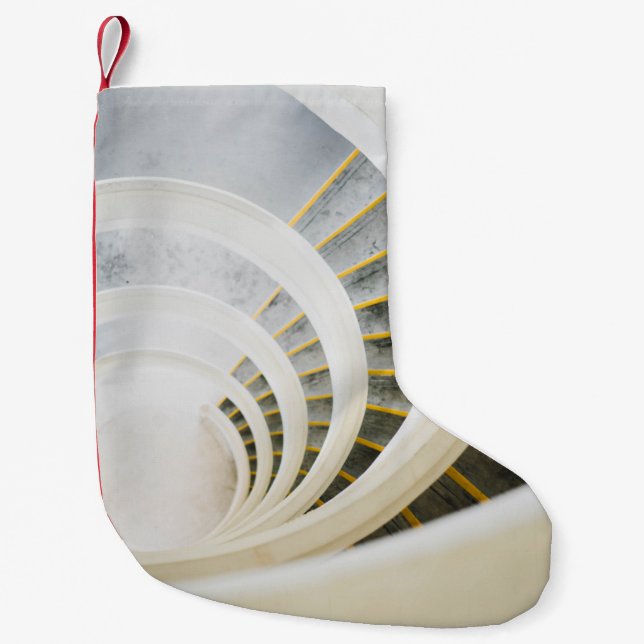 Meia De Natal Pequena Escada espiral (Frente)