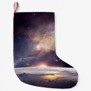 Meia De Natal Pequena Escuro do cosmos infinito da Galáxia