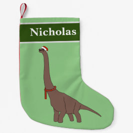 Meia De Natal Pequena Especial de Natal do Dinossauro Brachiosaurus - ve