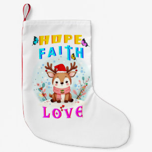 Meia De Natal Pequena Esperança Fé Amor