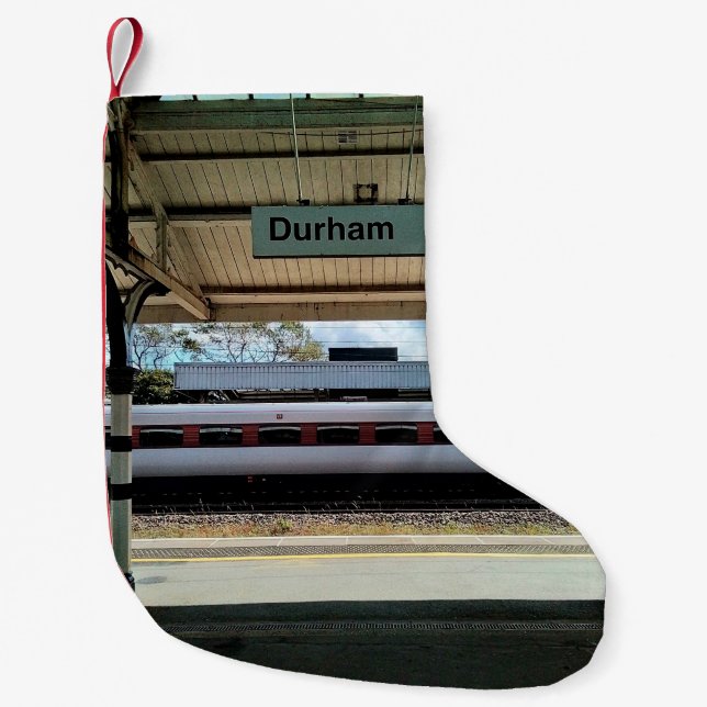 Meia De Natal Pequena Estação Durham (Frente)