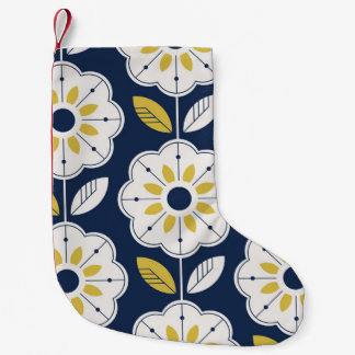 Meia De Natal Pequena Estilo Escandinavo Floral Padrão Invisível