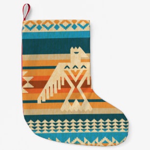 Meia De Natal Pequena Estilo Navajo abstrato com padrão uniforme com á