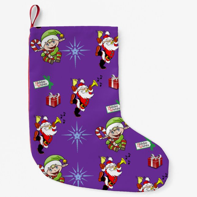Meia De Natal Pequena estocagem de Natal (Frente)