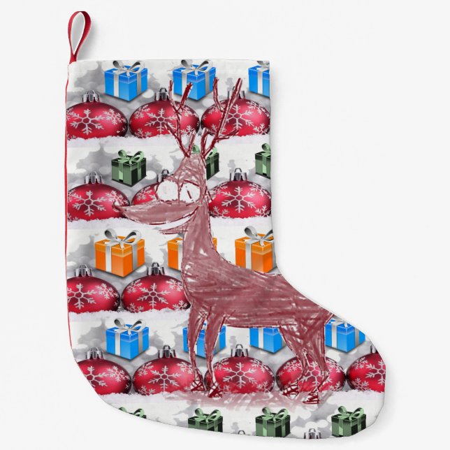 Meia De Natal Pequena estocagem de Natal (Frente)