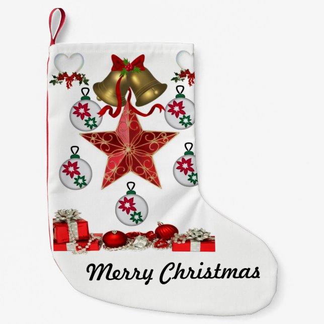 Meia De Natal Pequena estocagem de Natal (Frente)