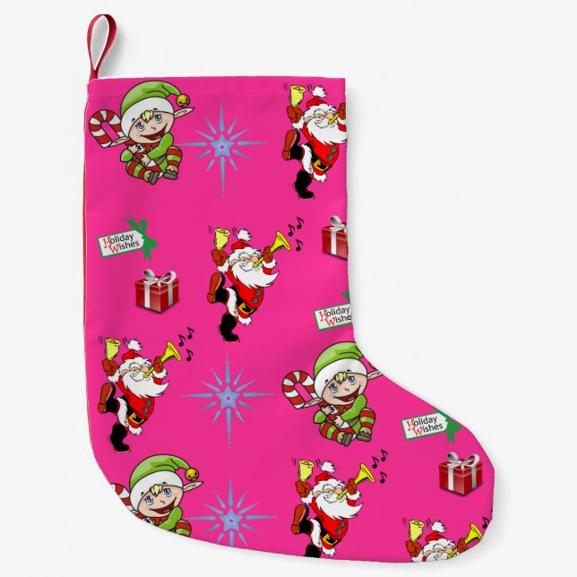 Meia De Natal Pequena estocagem de Natal (Frente)