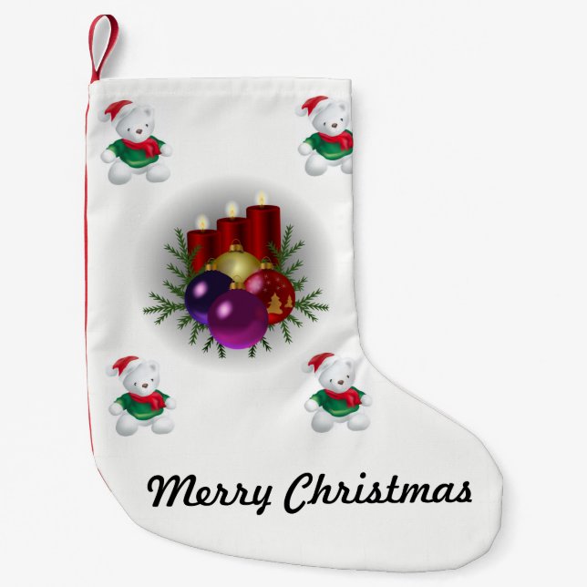 Meia De Natal Pequena estocagem de Natal (Frente)