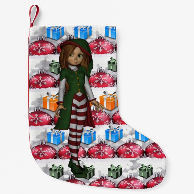 Meia De Natal Pequena estocagem de Natal (Frente)