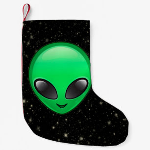 Meia De Natal Pequena estocagem de natal de alienígena emojis xmas
