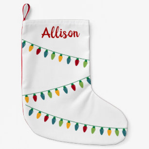 Meia De Natal Pequena Estoque das luzes de Natal