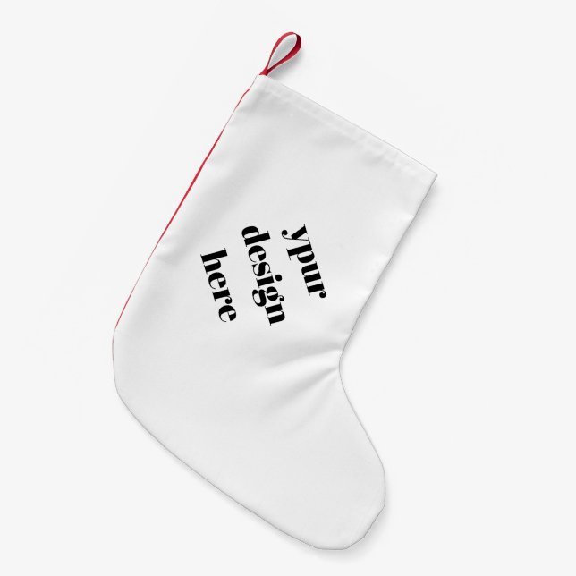 Meia De Natal Pequena Estoque de Natal (Frente (Pendurada))