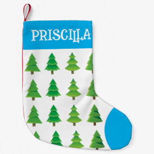 Meia De Natal Pequena Estoque de Natal de Toe Azul da Criança Personaliz