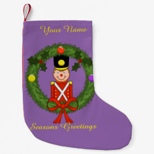 Meia De Natal Pequena Estoque de Natal do Soldado (personalizável)