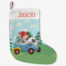 Estoque de Natal Personalizado - Elf em um Carro