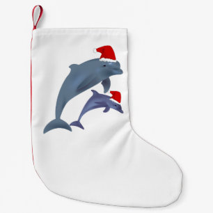 Meia De Natal Pequena estoque dos golfinhos do papai noel