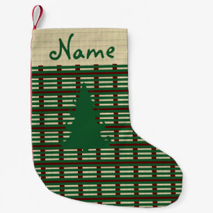 Meia De Natal Pequena Estoque personalizado de natal de árvore de Natal
