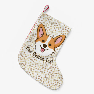 Meia De Natal Pequena Estrelas de Cão-Papoeiro Personalizadas Pembroke 