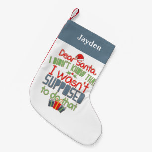 Meia De Natal Pequena Eu não sabia que o Natal era personalizado