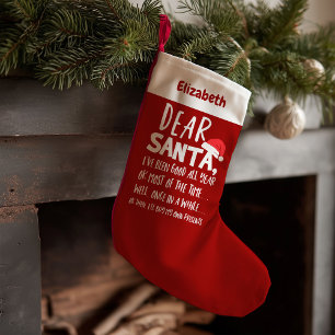 Meia De Natal Pequena Eu Tenho Sido Boas E Engraçadas Festas De Natal