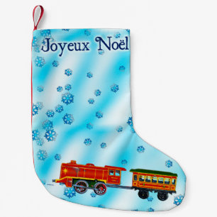 Meia De Natal Pequena Express de Natal - Joyeux Noël