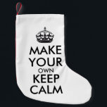 Meia De Natal Pequena Faça sua própria calma - preto<br><div class="desc">Olá e bem-vindos, crie e personalize seu próprio design "mantenha a calma" para este é único! Substitua as palavras "faça seu próprio bem calmo" pela palavra de sua escolha e escolha a cor que você quer! Você pode imaginar e fazer tudo! ex: "fique calmo e carregar" "fique calmo e dança"...</div>