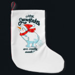 Meia De Natal Pequena Fazendo Snowman Fartar Como Os Flocos De Neve São<br><div class="desc">Este design de boneco de neve engraçado vai fazer cócegas no seu osso engraçado e aquecer seu coração com uma visão única por trás da formação de flocos de neve. Levando a algumas revelações maravilhosas sobre flocos de neve</div>