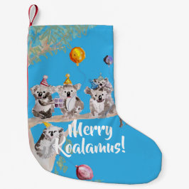 Meia De Natal Pequena Feliz de Koala em Cute Stocks de Natal Koalamus