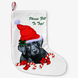 Meia De Natal Pequena Feliz de Natal do Labrador Retriever