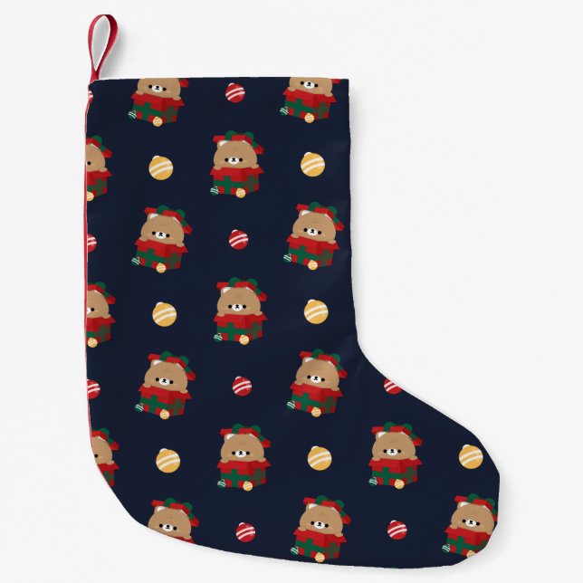 Meia De Natal Pequena Feliz e Simples Feliz Natal (Frente)