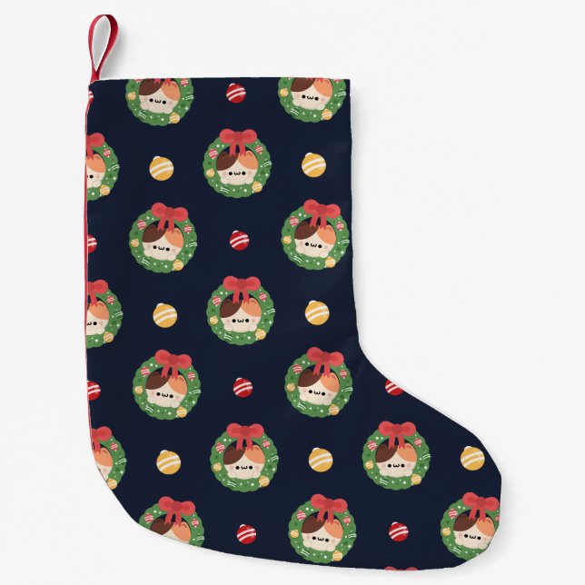 Meia De Natal Pequena Feliz e Simples Feliz Natal (Frente)
