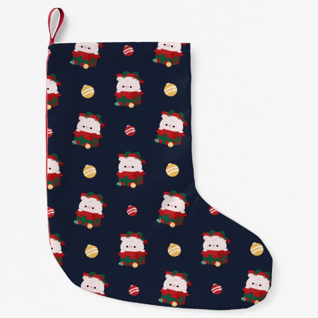 Meia De Natal Pequena Feliz e Simples Feliz Natal (Frente)
