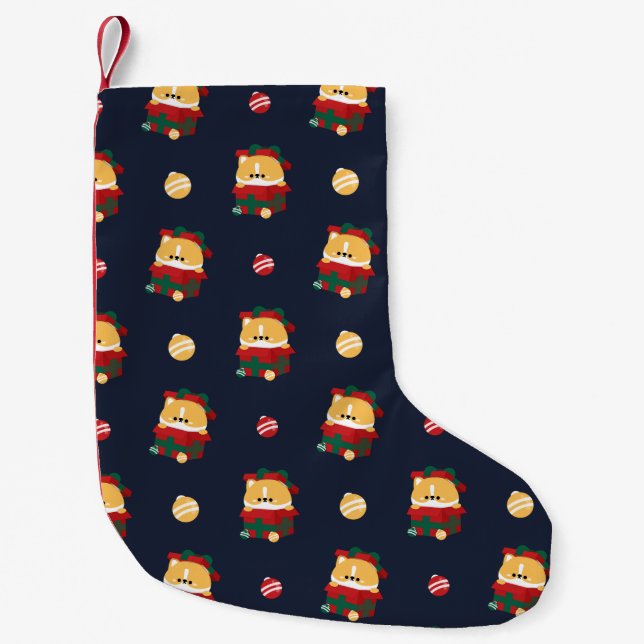Meia De Natal Pequena Feliz e Simples Feliz Natal (Frente)