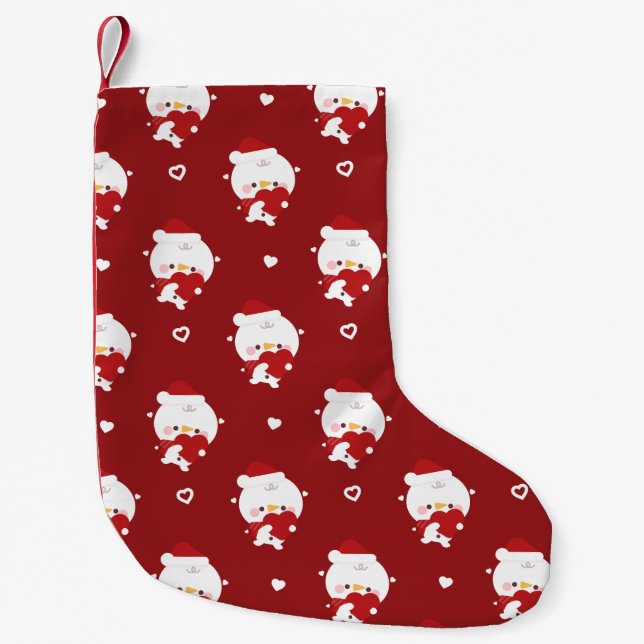 Meia De Natal Pequena Feliz e Simples Feliz Natal (Frente)